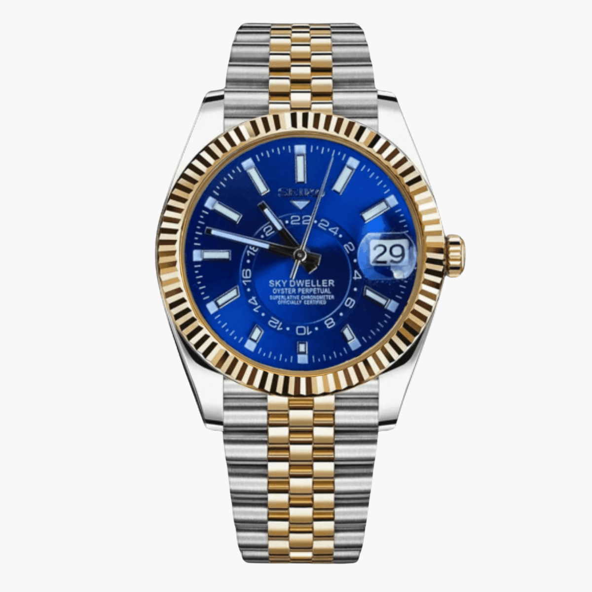 Seikojust | skydweller duo tone goud blauw